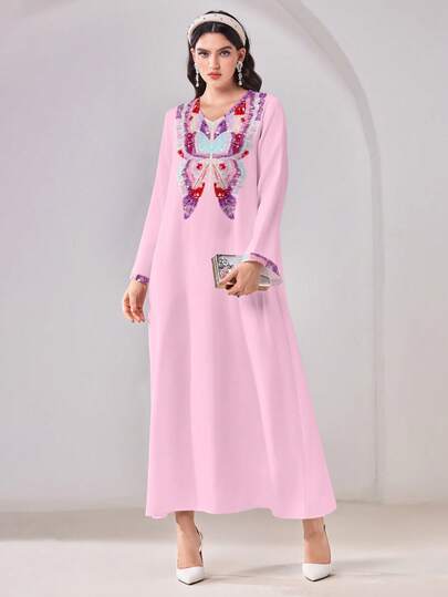 Al Najma 休闲端庄的阿拉伯风格连衣裙