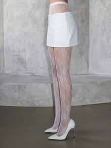 Dazy Tall Quần legging ren gợi cảm dành cho nữ cao - trắng - Xem 6