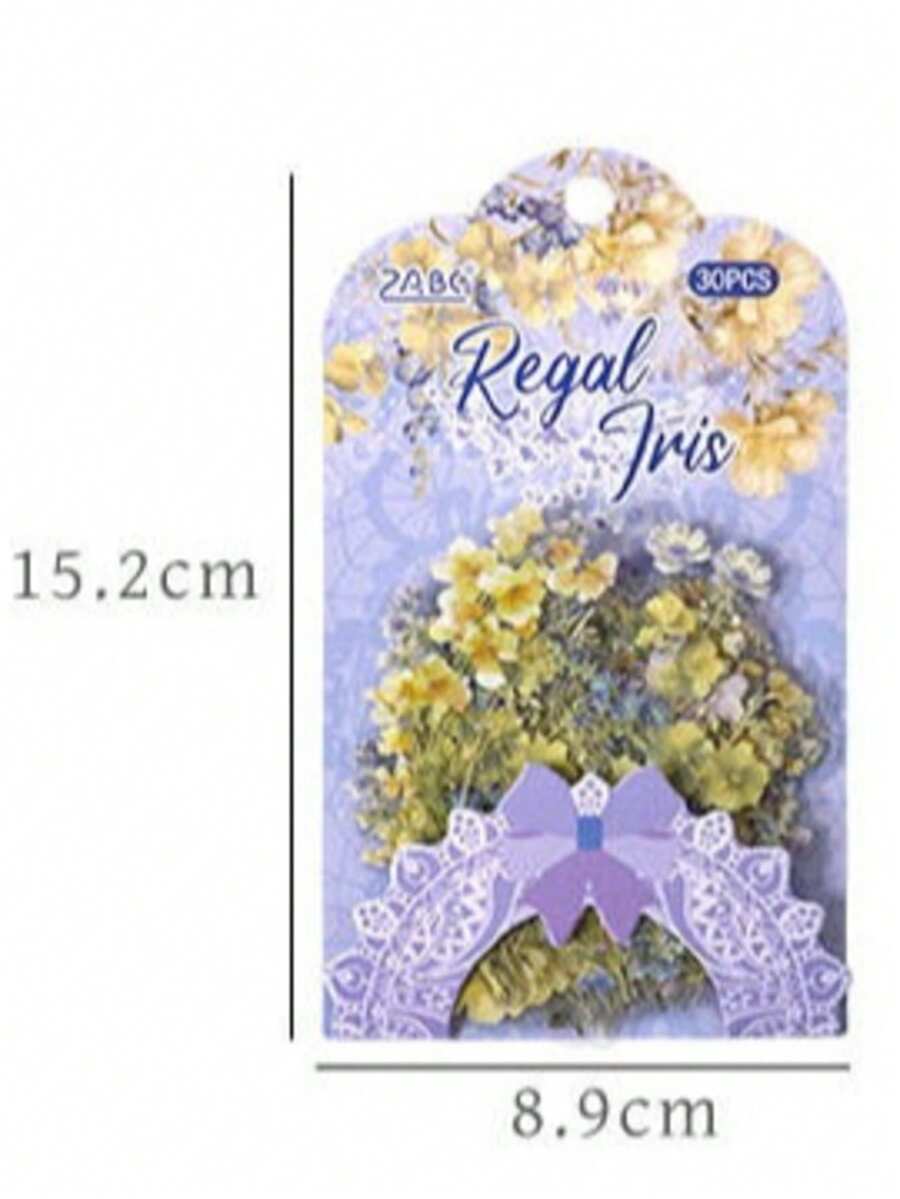 4pcs Europa Floral Ode PET Sticker Set | Cross-Border Journal Stickers For Student & DIY Scrapbook Supplies - suit - View 1