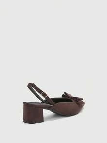 CUCCOO BIZCHIC Sepatu Hak Tinggi Wanita Modis untuk Hari Valentine dan Musim Semi - Coklat - View 9
