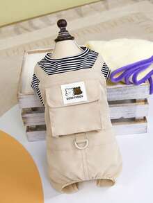 PETSIN Dog Clothing, Cat Clothing, Small Animal Four Legged Clothing, Spring And Summer New Items, Cat Clothing, Casual Clothing, Home Dog Clothing, Small Animal Jumpsuit - Multicolor - View 7