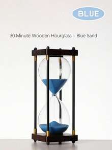 1pc 30-Minute Classic Wooden Timer, Vintage Square Sand Timer, Graduation Season Gift Birthday - Multicolor - View 17