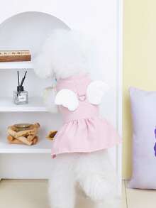 PETSIN 狗狗服装、猫咪服装、动物裙装、宠物春夏新品系列、幼犬连衣裙、公主风百搭连衣裙、条纹印花、小型动物服装、清凉防晒霜 - 彩色 - 查看 10