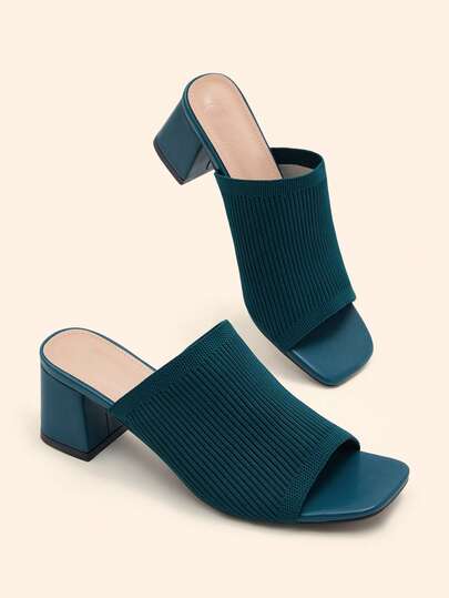 CUCCOO BASICS Sandal cao gót mũi vuông thời trang thường ngày dành cho nữ, thích hợp cho dịp Giáng sinh.