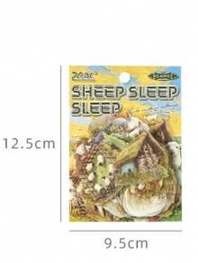 6pcs Cute Creature Design PET Sticker Set | Cross-Border Student Journal Stickers, DIY Scrapbook Supplies - suit - View 2