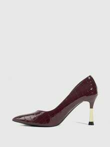 CUCCOO SZL Giày cao gót nữ - Rượu vang đỏ - Xem 5