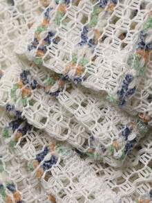 DAZY Women's Tie-Dye Hollow Out Wide Leg Pants, Korean Style Versatile Summer Trousers - Baby Blue - View 6