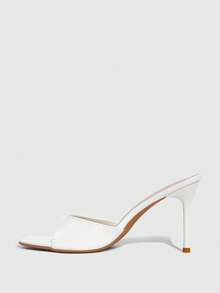 CUCCOO SZL Women's Elegant Minimalist Heeled Sandals For Commuting - White - View 5