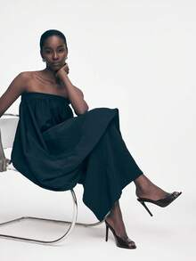 Mnmlis 女士高跟凉鞋，带跟拖鞋，露趾鞋 - 黑色 - 查看 3