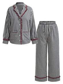 Women Pajama Sets - Black and White - View 1