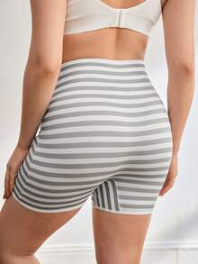 Maternity Striped High Waist Adjustable Briefs - Multicolor - View 2