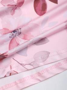 Sweetra Áo thun nữ màu hồng, thích hợp cho Halloween, Lễ Tạ ơn, Năm mới, dự tiệc, đi làm, mặc hàng ngày, du lịch, nghỉ mát. Áo có họa tiết in, nơ đính hạt, thiết kế nhún bèo, dễ thương và tinh nghịch, ôm eo, tay dài. - Hồng - Xem 3