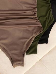 SHEIN 3pcs/Set Teen Girls Casual Waist Cinched Round Neck Sleeveless Jumpsuit - Multicolor - View 4