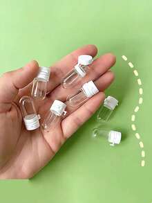 100pcs Transparent Travel Dispenser, 2ml/3ml With Flip Cover, Portable Glass Bottle, Used To Store Lotion And Lotion - Multicolor - View 4