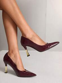 Embossed burgundy