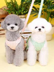 PETSIN Pet Chest And Back Skirt, Cat Traction Strap, Animal Collar Set, Pet Supplies Strap Skirt, Dog Walking Princess Skirt, Pet Chest And Back Skirt+Rope Sweet Princess Skirt, Small Clothing, Animal Tools - Multicolor - View 9