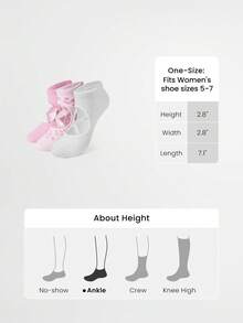 GLOWMODE 3双防滑绑带无缝趾部结构踝部瑜伽普拉提黑色袜子 - Pink Leopard Pattern - 查看 7