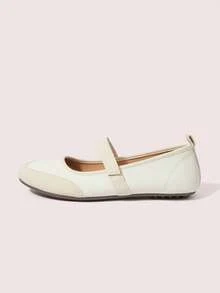 CUCCOO DOLLMOD Ladies Beige Mary Jane Flats Are Comfortable And Soft Valentine's Day - White - View 3