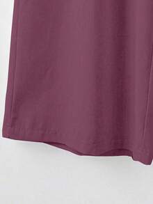 Rusticease 大码印花短袖上衣和纯色长裤两件套，休闲度假装 - 彩色 - 查看 3