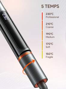 JMMO HAIR | 2-In-1 Hair Straightener And Curler 25MM, Curved Design, Twist Flat Iron Curler For Curl Wave Straighten, Instant-Heat Straight Styler, Negative Ion For Smooth Curls & Sleek Straight Results, Makeup Hairstyling Salon-UK Plug - UK Plug(220-240V) - View 4