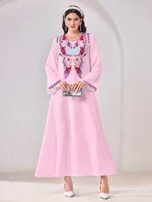 Al Najma 休闲端庄的阿拉伯风格连衣裙 - 彩色 - 查看 3