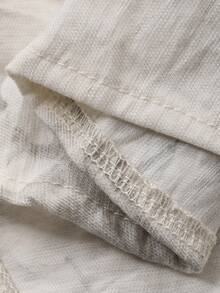 DAZY Women's Round Neck Raglan Short Sleeve Fitted Elegant Mid-Length Summer Dress - Light Grey - View 8