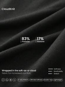 GLOWMODE 大码 CloudKnit City Chill 修身侧袋弹性袖口拉链连帽夹克，日常休闲街头风 - 黑色 - 查看 6