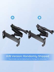 Teckwe Car Back Seat Headrest Tablet Phone Holder, Adjustable Tablet Car Mount For Back Seat, Compatible With 4.7-12.9 Inch Devices, Long Road Trip Essentials, Black - Black - View 6