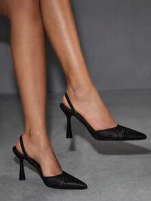 CUCCOO SZL Women Pumps Valentine's Day - Graphite Black - View 3