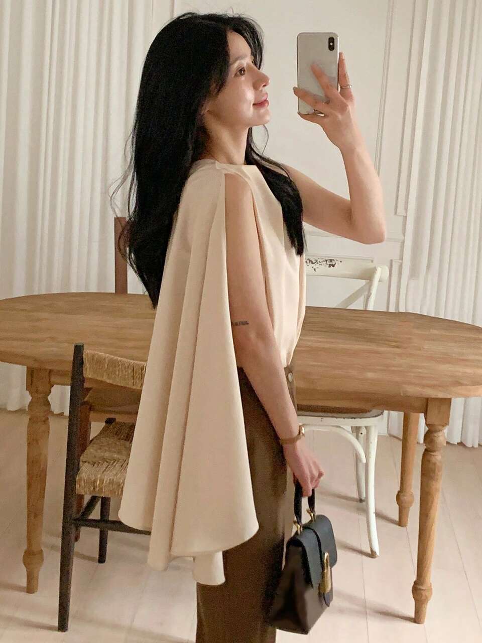 Women's Loose Sleeveless Flowy Chiffon Blouse Summer