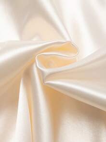 GlowEve 女士优雅无袖缎面迷你连衣裙，立领A字廓形，适合春夏穿着 - 杏色 - 查看 5