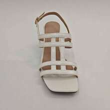 Rosivie Women's Fashionable Versatile High Heel Sandals, Summer - White - View 11