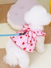 PETSIN 狗狗服装、猫咪服装、动物裙装、宠物春夏新品系列、幼犬连衣裙、公主风百搭连衣裙、条纹印花、小型动物服装、清凉防晒霜 - 彩色 - 查看 10