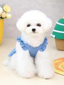 PETSIN Casual Leash Design Blue Princess Dress For Pets, Suitable For Spring And Summer - Multicolor - View 8