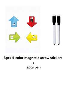 1/2/3/4/6张创意冰箱贴纸，手指、箭头、多色，黑板贴纸、白板贴纸，手指阅读教具，教学互动教具，家居、办公、文具、教学工具 - 彩色 - 查看 16