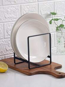 Organizador de acero para platos, tazones y utensilios de cocina - Escurridor y estante de almacenamiento para encimera de cocina, suministros de organización para comedor y hogar - Multicolor - Ver 5