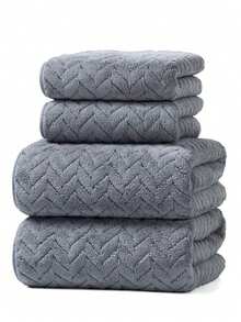 1 buah Handuk Poliester Motif Gandum atau Handuk Mandi, Handuk Rajut Persegi Panjang Gaya Minimalis Modern yang Dihiasi dengan Detail Tenunan Jacquard yang Indah; Linen Kamar Mandi yang Sangat Menyerap dan Cepat Kering, Menampilkan Tekstur Lembut - MultiWarna - View 5