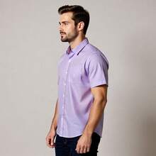 CAMISA COTTON SLUB LISA - Lila Púrpura - Ver 1