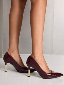 CUCCOO SZL Giày cao gót nữ - Rượu vang đỏ - Xem 7