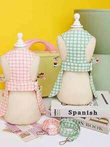 PETSIN Pet Chest And Back Skirt, Cat Traction Strap, Animal Collar Set, Pet Supplies Strap Skirt, Dog Walking Princess Skirt, Pet Chest And Back Skirt+Rope Sweet Princess Skirt, Small Clothing, Animal Tools - Multicolor - View 8