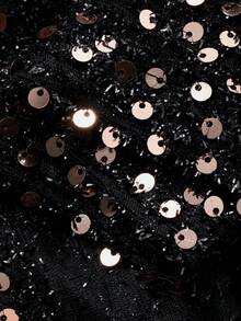 DAZY Women's Fashionable Sequin Strap Dress, Summer,Valentine Outfits For Women Sundress - Black - View 8