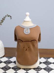 PETSIN 宠物服装、狗狗服装、猫咪连帽衫、休闲背心、春夏新品、小动物印花背心、酷炫休闲装、卡通连帽衫 - 彩色 - 查看 5