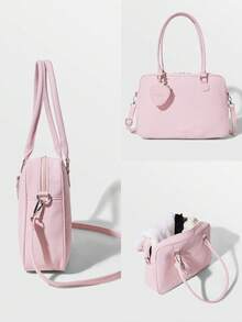 GLOWMODE 情人节中号 7L 携带你的爱心防水可调节肩带手提包，带心形零钱包，日常休闲装 - 粉色 - 查看 8