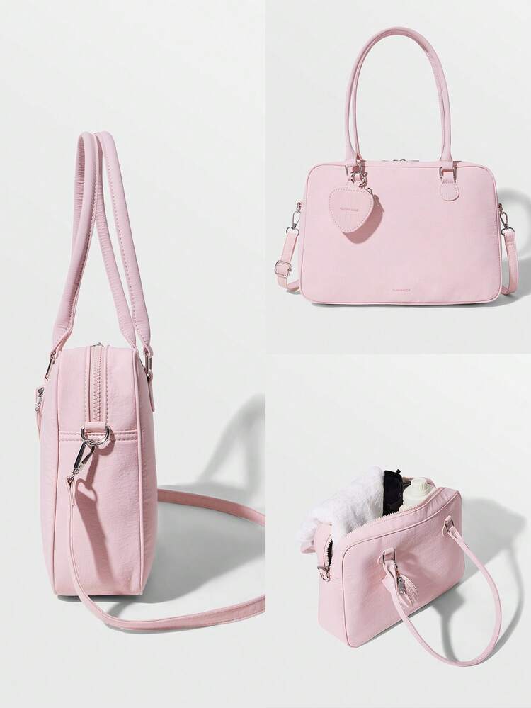 Sac fourre-tout résistant à l'eau de 7 L avec bandoulière réglable et porte-monnaie en forme de cœur, idéal pour la Saint-Valentin et le port quotidien décontracté