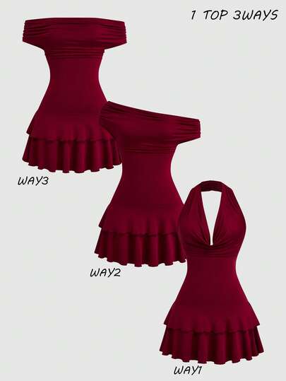 GlowEve Vestido de verano elegante de punto para mujer