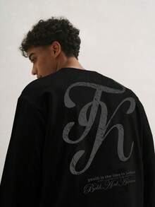 TOKVUE Men's Casual Comfortable Slogan Print T-Shirt, Autumn - Black - View 6