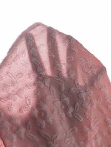 SHEIN ChillGRL Diamond Collar, Jacquard Textured Fabric, French Style, A-Line Maxi Skirt, Elegant High Waist Snug Fit, Fashionable & Graceful For Teenage Girls In Summer - Pink - View 8