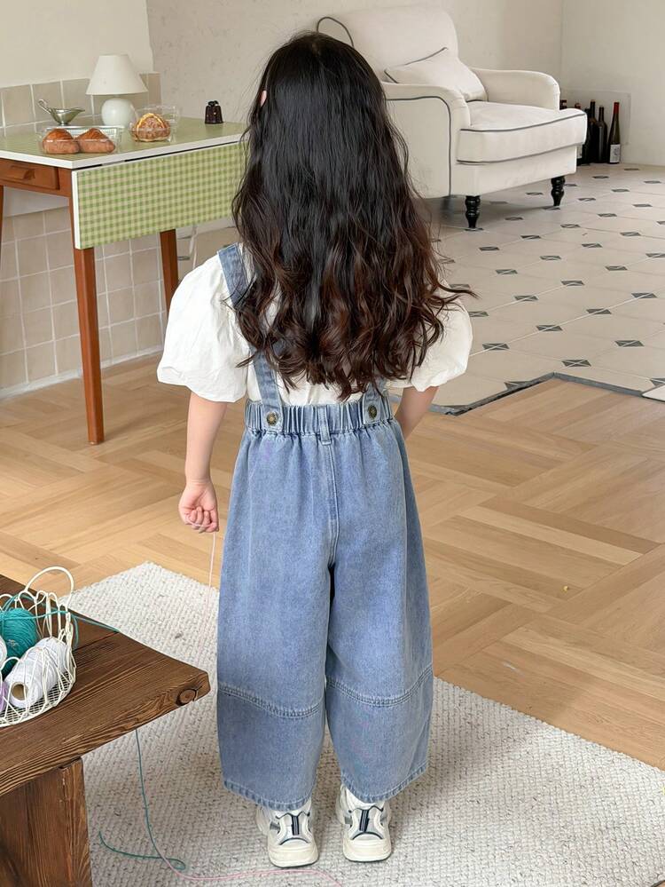 Young Girls' Fashionable Bib Pants, Summer New Korean Style