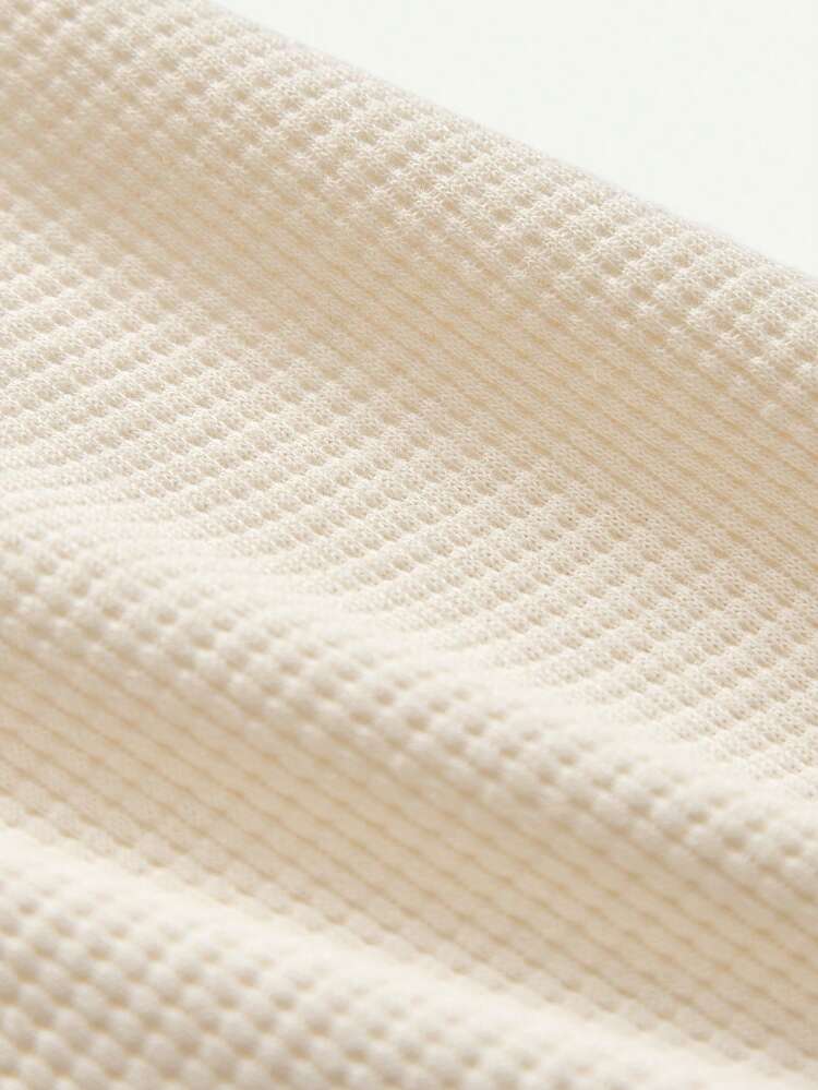 Cozy Pixies 男婴字母印花圆领无袖上衣和休闲短裤两件套 - 杏色 - 查看 7