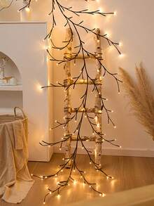 1PC Led Rattan Branch Lamp, Flexible, Suitable For Use In Rooms, Bedrooms, And As A Decorative Ambient Light For Walls, Adding A Warm And Inviting Atmosphere To Any Space. - Rattan light string - View 6